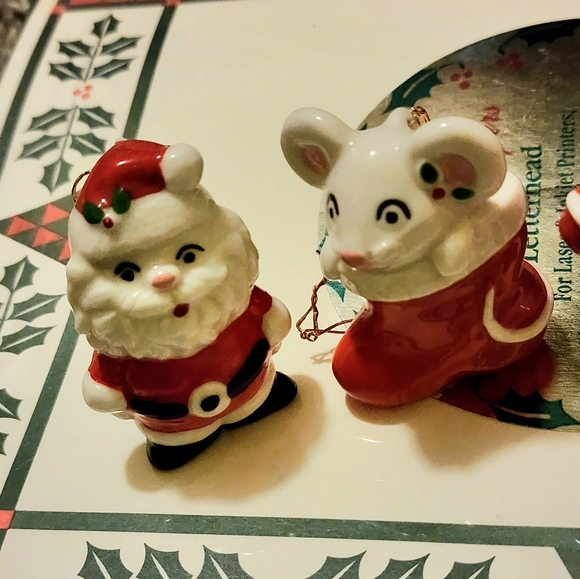 Set of four Fitz and Floyd complete set Santa mrs.clause mouse horse rocker - Picture 2 of 6